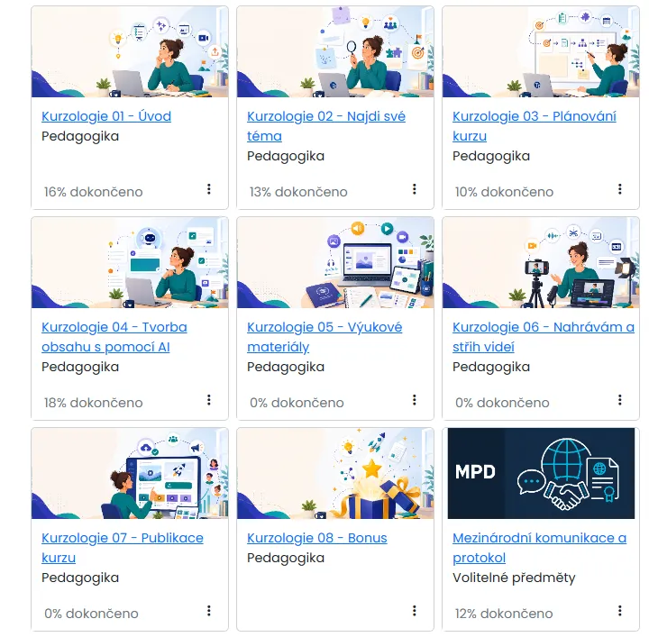 Katalog kurzů